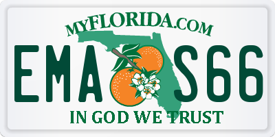 FL license plate EMAS66