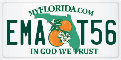 FL license plate EMAT56