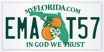 FL license plate EMAT57