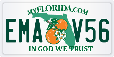 FL license plate EMAV56
