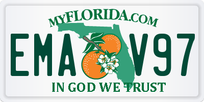 FL license plate EMAV97