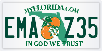 FL license plate EMAZ35