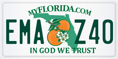 FL license plate EMAZ40