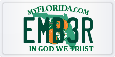 FL license plate EMB3R
