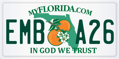 FL license plate EMBA26