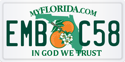 FL license plate EMBC58