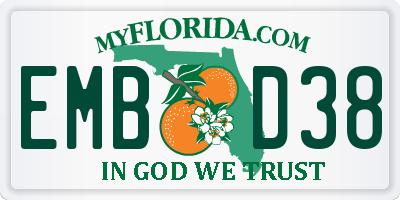 FL license plate EMBD38