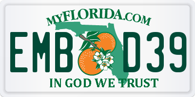 FL license plate EMBD39