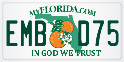 FL license plate EMBD75