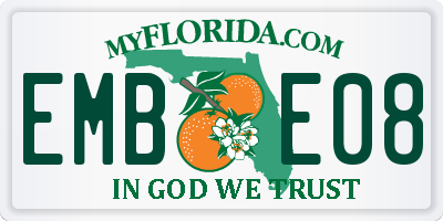 FL license plate EMBE08