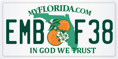 FL license plate EMBF38