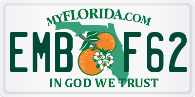 FL license plate EMBF62