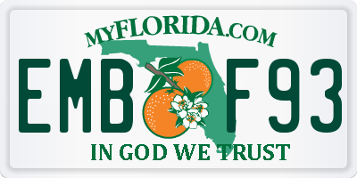 FL license plate EMBF93