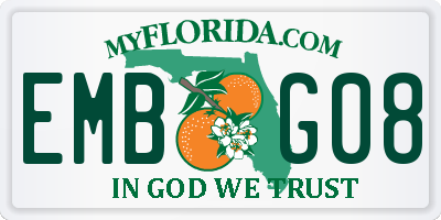 FL license plate EMBG08