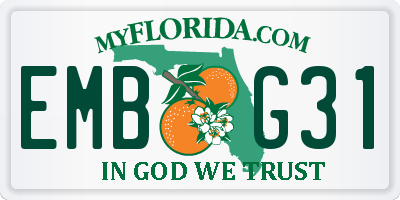 FL license plate EMBG31