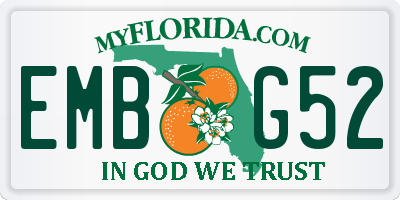 FL license plate EMBG52