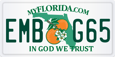 FL license plate EMBG65