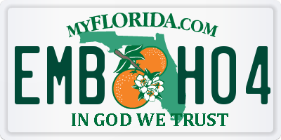 FL license plate EMBH04