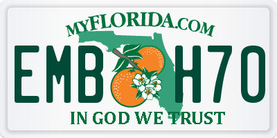 FL license plate EMBH70