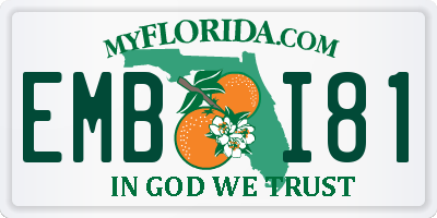FL license plate EMBI81