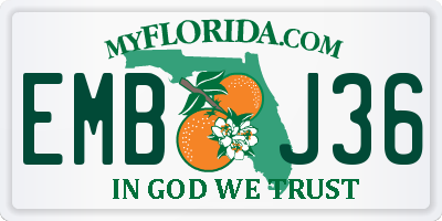 FL license plate EMBJ36