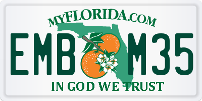 FL license plate EMBM35