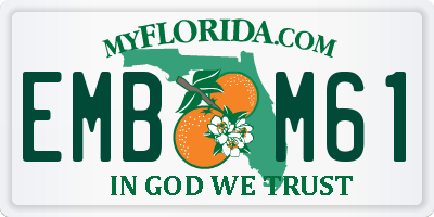 FL license plate EMBM61