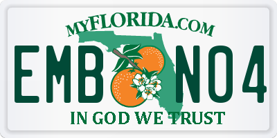 FL license plate EMBN04