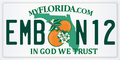 FL license plate EMBN12
