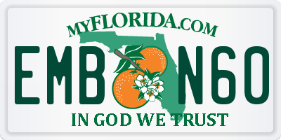 FL license plate EMBN60