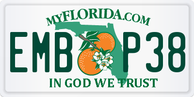 FL license plate EMBP38