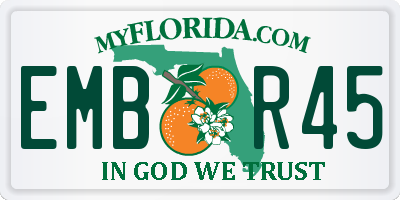 FL license plate EMBR45