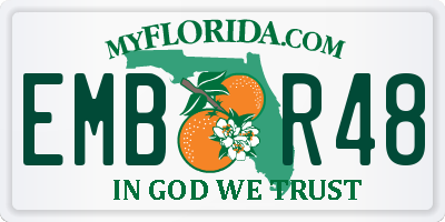 FL license plate EMBR48