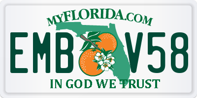 FL license plate EMBV58