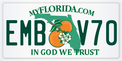 FL license plate EMBV70