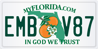 FL license plate EMBV87