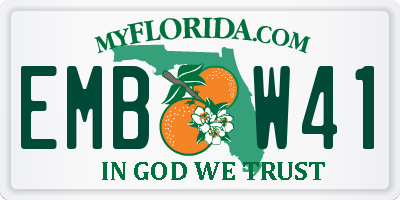FL license plate EMBW41