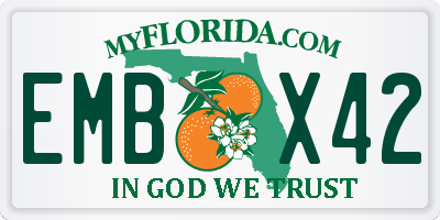 FL license plate EMBX42
