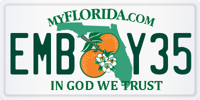 FL license plate EMBY35