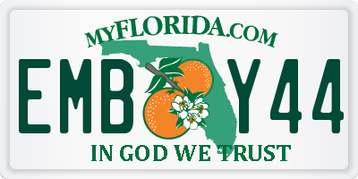 FL license plate EMBY44