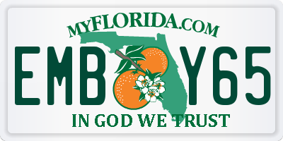 FL license plate EMBY65