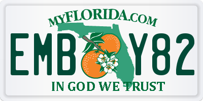 FL license plate EMBY82