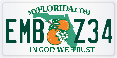 FL license plate EMBZ34