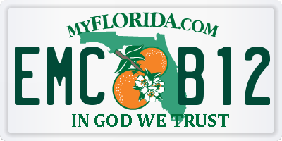 FL license plate EMCB12