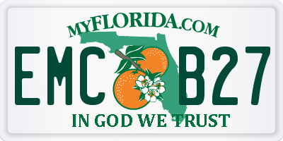 FL license plate EMCB27