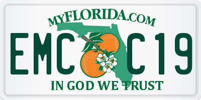 FL license plate EMCC19