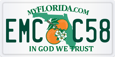 FL license plate EMCC58