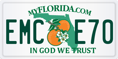 FL license plate EMCE70