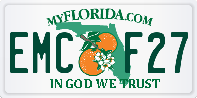 FL license plate EMCF27