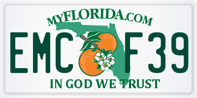 FL license plate EMCF39